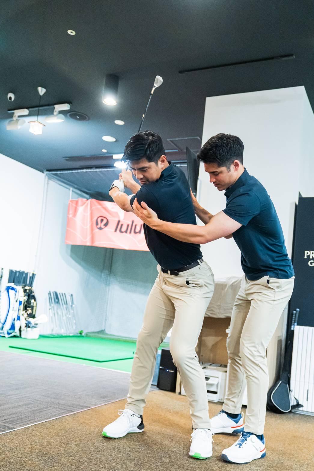 Indoor coaching session with a male student